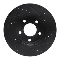 R1 Concepts R1 01-07 Ford Escape Front Left Drilled & Slotted Black Brake Rotor