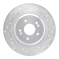 R1 Concepts R1 22-25 Hyundai Ioniq 5 Rear Right Drilled & Slotted Silver Brake Rotor