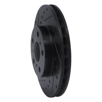 R1 Concepts R1 87-91 Toyota Camry Front Left Drilled & Slotted Black Brake Rotor