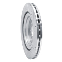 R1 Concepts R1 14-20 Cadillac Escalade ESV Front Left Drilled & Slotted Silver Brake Rotor