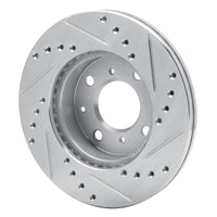R1 Concepts R1 84-90 Honda Accord Sedan Front Left Drilled & Slotted Silver Brake Rotor