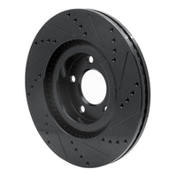 R1 Concepts R1 07-15 Ford Edge Front Left Drilled & Slotted Black Brake Rotor
