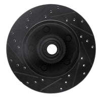 R1 Concepts R1 94-03 Ford E-150 Club Wagon Front Right Drilled & Slotted Black Brake Rotor