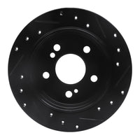R1 Concepts R1 83-95 Mercedes-Benz 300CE Rear Left Drilled & Slotted Black Brake Rotor