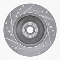 R1 Concepts R1 84-87 Lincoln CONTINENTAL Front Right Drilled & Slotted Silver Brake Rotor