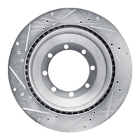 R1 Concepts R1 08-19 Ford E-350 Super Duty Rear Right Drilled & Slotted Silver Brake Rotor