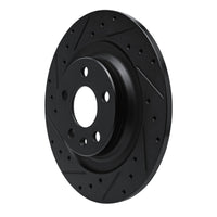 R1 Concepts R1 -25 Volvo XC40 Rear Left Drilled & Slotted Black Brake Rotor