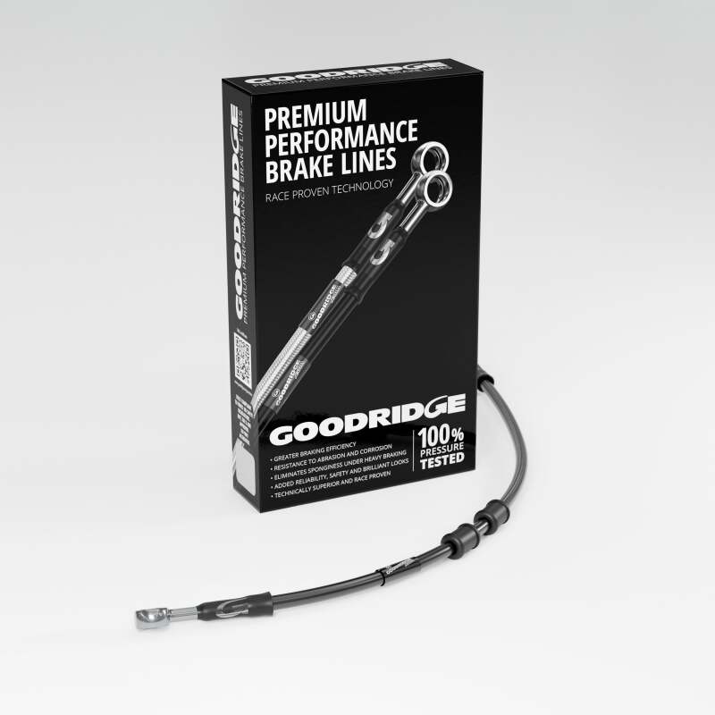 Goodridge 18-20 HD FLTRX Multi Model -4in Clutch Line Kit - Black