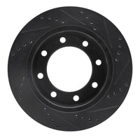 R1 Concepts R1 99-05 Ford F-250 4WD (Super Duty) Front Left Drilled & Slotted Black Brake Rotor