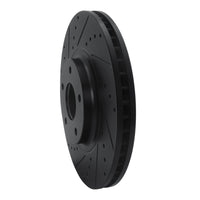 R1 Concepts R1 03-05 Nissan Maxima Front Left Drilled & Slotted Black Brake Rotor