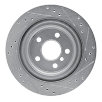R1 Concepts R1 16-26 BMW 228I Gran Coupe Rear Left Drilled & Slotted Silver Brake Rotor