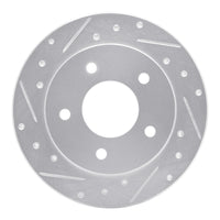 R1 Concepts R1 86-92 Buick Reatta Rear Left Drilled & Slotted Silver Brake Rotor