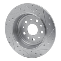 R1 Concepts R1 18-25 Jeep Wrangler Rear Left Drilled & Slotted Silver Brake Rotor