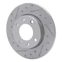 R1 Concepts R1 89-91 Peugeot 405 Rear Left Drilled & Slotted Silver Brake Rotor