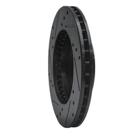 R1 Concepts R1 92-96 Honda Prelude Front Right Drilled & Slotted Black Brake Rotor