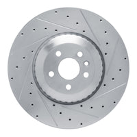 R1 Concepts R1 21-25 Jaguar F-Pace Front Right Drilled & Slotted Silver Brake Rotor
