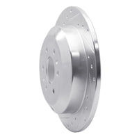 R1 Concepts R1 09-10 Kia BORREGO Rear Left Drilled & Slotted Silver Brake Rotor