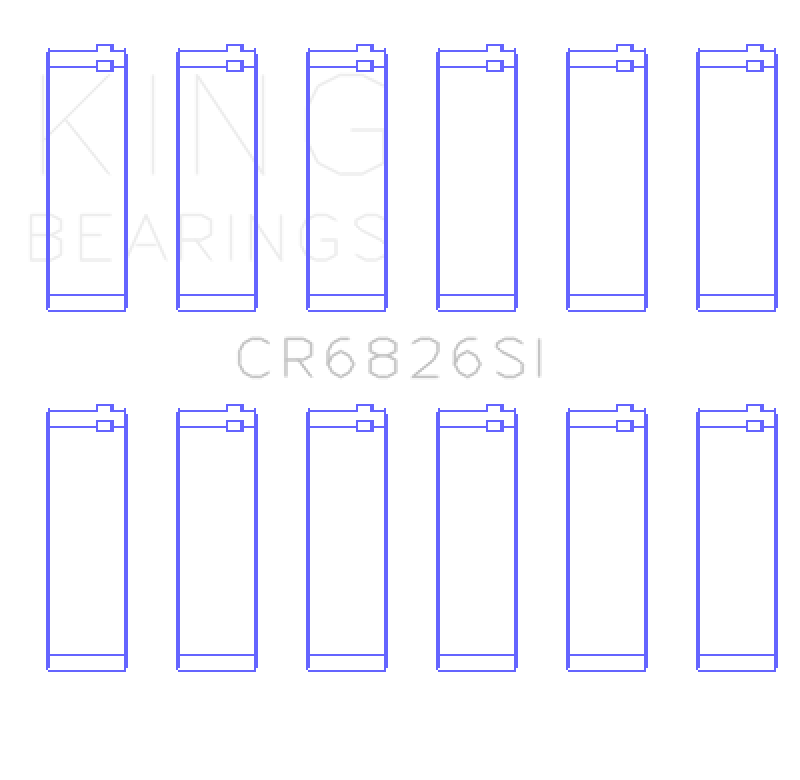 King Engine Bearings Holden 175/190 3.6L (Size +0.75mm) Connecting Rod Bearing Set