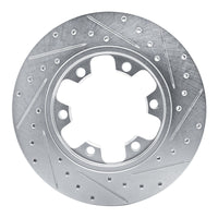 R1 Concepts R1 15-25 Ford Transit-350 HD/DRW Rear Left Drilled & Slotted Silver Brake Rotor
