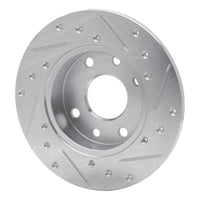 R1 Concepts R1 85-89 Chevrolet SPECTRUM Front Left Drilled & Slotted Silver Brake Rotor