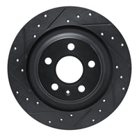 R1 Concepts R1 -25 Volvo XC40 Rear Left Drilled & Slotted Black Brake Rotor