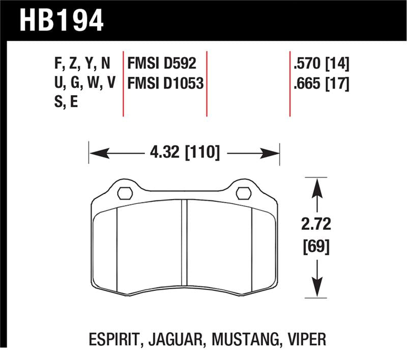 Hawk Performance Hawk HP+ Street Brake Pads