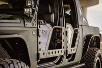DV8 Offroad Jeep 18+ Wrangler JL / 20+ Gladiator JT Rear Rock Doors w/ Perforated Aluminum Mesh