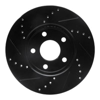 R1 Concepts R1 06-11 Chevrolet HHR Front Right Drilled & Slotted Black Brake Rotor