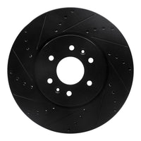 R1 Concepts R1 09-10 Kia BORREGO Front Left Drilled & Slotted Black Brake Rotor