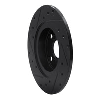 R1 Concepts R1 87-89 Toyota MR2 Rear Right Drilled & Slotted Black Brake Rotor