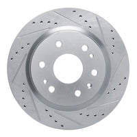 R1 Concepts R1 23-25 Chevrolet Colorado Rear Right Drilled & Slotted Silver Brake Rotor