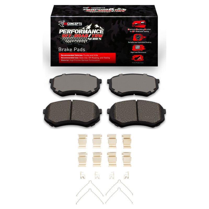 R1 Concepts R1 89-04 Mitsubishi FUSO FE Front Performance Off-Road/Tow Brake Pads & Hardware Kit