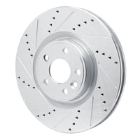 R1 Concepts R1 20-20 Jaguar F-Pace Front Left Drilled & Slotted Silver Brake Rotor