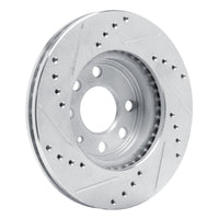 R1 Concepts R1 99-99 Daewoo Nubira Front Left Drilled & Slotted Silver Brake Rotor