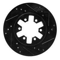 R1 Concepts R1 85-12 Nissan D21 Pickup RWD (4 Cyl Excl HD) Front Right Drilled & Slotted Black Brake Rotor