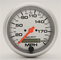 Autometer Ultra-Lite 85.7mm In-Dash Electronic Programmable 200 MPH Speedometer