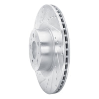 R1 Concepts R1 20-25 Tesla Model Y Front Left Drilled & Slotted Silver Brake Rotor