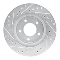 R1 Concepts R1 87-90 Dodge DAKOTA 4WD Front Left Drilled & Slotted Silver Brake Rotor