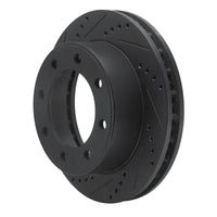 R1 Concepts R1 99-05 Ford F-250 4WD (Super Duty) Front Left Drilled & Slotted Black Brake Rotor