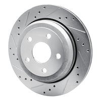 R1 Concepts R1 11-25 Dodge Durango Rear Left Drilled & Slotted Silver Brake Rotor