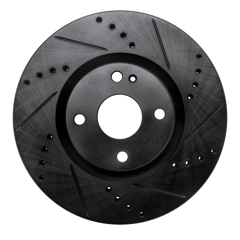 R1 Concepts R1 16-25 Fiat 124 Spider Front Right Drilled & Slotted Black Brake Rotor