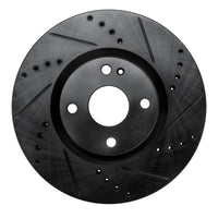 R1 Concepts R1 16-25 Fiat 124 Spider Front Right Drilled & Slotted Black Brake Rotor
