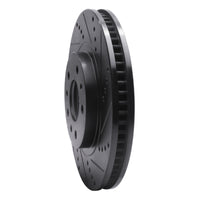 R1 Concepts R1 03-07 Cadillac CTS Front Right Drilled & Slotted Black Brake Rotor