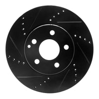 R1 Concepts R1 03-09 Mercedes-Benz E320 Front Left Drilled & Slotted Black Brake Rotor