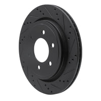 R1 Concepts R1 15-17 Ford F-150 RWD Rear Right Drilled & Slotted Black Brake Rotor