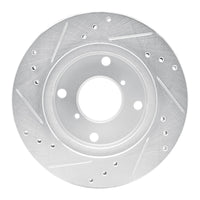 R1 Concepts R1 89-94 Suzuki SWIFT Front Right Drilled & Slotted Silver Brake Rotor