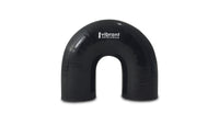 Vibrant 4 Ply Reinforced Silicone Elbow Connector - 1.75in ID x 5.50in Leg 180 Deg Elbow (BLACK)