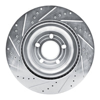 R1 Concepts R1 20-25 Ford Explorer Rear Right Drilled & Slotted Silver Brake Rotor