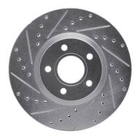 R1 Concepts R1 04-19 Ford Escape Front Left Drilled & Slotted Silver Brake Rotor