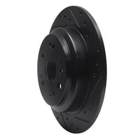 R1 Concepts R1 10-15 Honda Accord Crosstour Rear Right Drilled & Slotted Black Brake Rotor